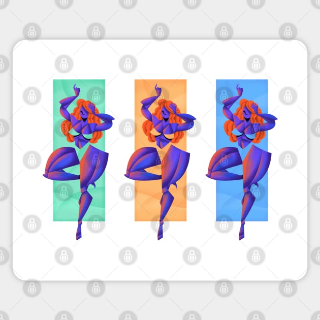 Passion Dance Trio Sticker by Tosik-Art